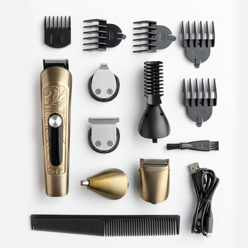 6 in 1 Waterproof Men's Full Body Grooming Kit – ShaverTech X1 Gold Edition